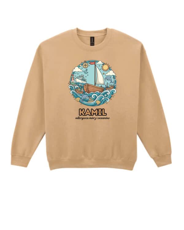 1642 (10) Bluza bez kaptura Żeglarz <br>Personalizowana Ilustracyjna