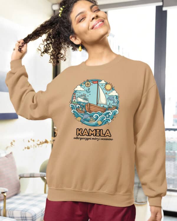 1642 (11) Bluza bez kaptura Żeglarz <br>Personalizowana Ilustracyjna