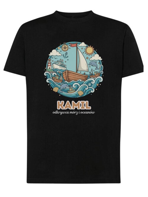 1642 (13) Koszulka Żeglarz Personalizowana Ilustracyjna