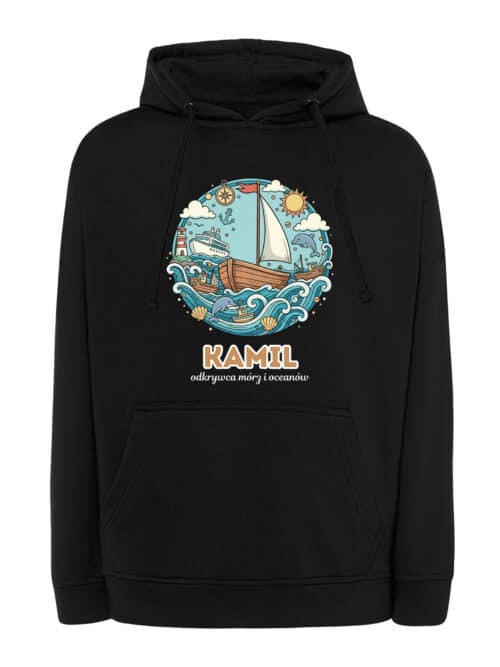 1642 (16) Bluza z kapturem Żeglarz Personalizowana Ilustracyjna