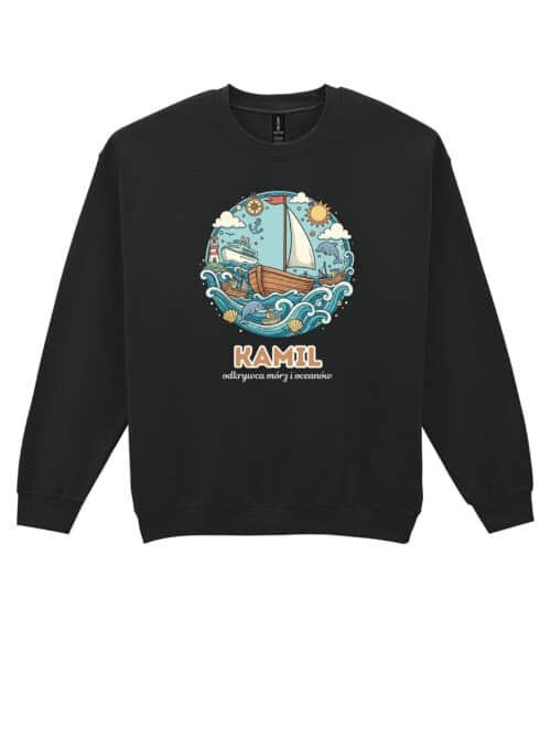 1642 (22) Bluza bez kaptura Żeglarz Personalizowana Ilustracyjna