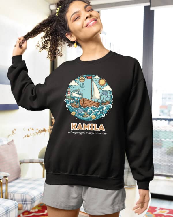 1642 (23) Bluza bez kaptura Żeglarz <br>Personalizowana Ilustracyjna