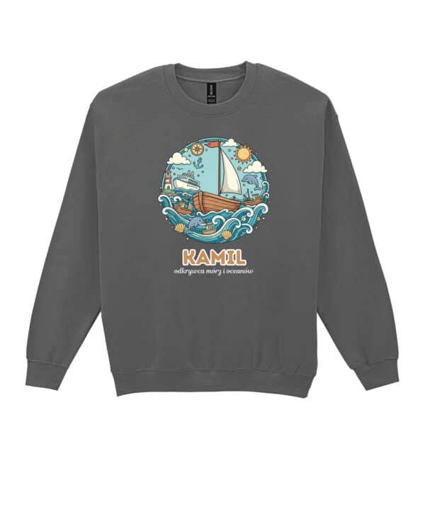 1642 (25) Bluza bez kaptura Żeglarz <br>Personalizowana Ilustracyjna