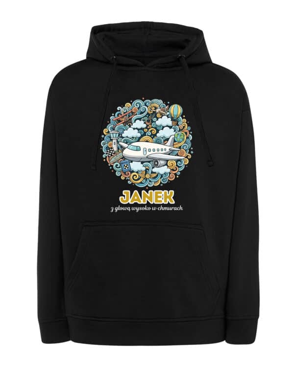 1643 (16) Bluza z kapturem Pilot Personalizowana Ilustracyjna