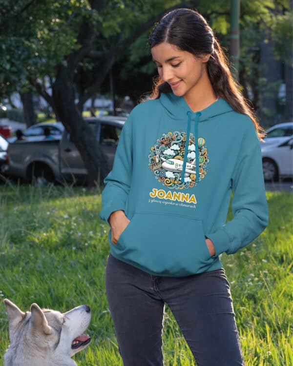 1643 (20) Bluza z kapturem <br>Pilot Personalizowana Ilustracyjna