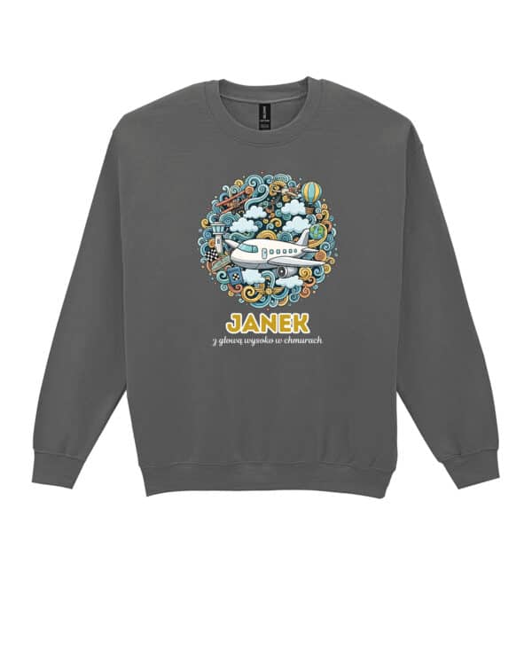 1643 (25) Bluza bez kaptura Pilot <br>Personalizowana Ilustracyjna