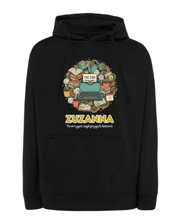 1644 (16) Bluza z kapturem Pisarz Personalizowana Ilustracyjna