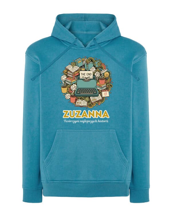 1644 (19) Bluza z kapturem <br>Pisarz Personalizowana Ilustracyjna