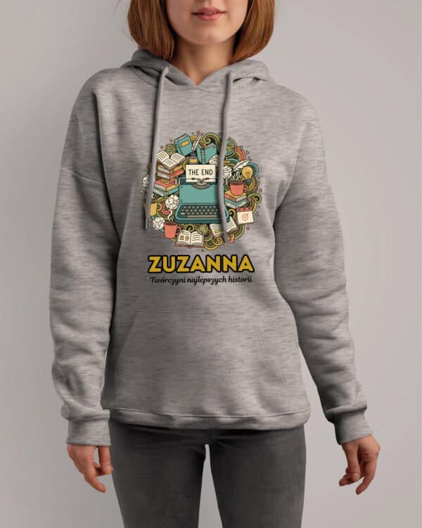 1644 (8) Bluza z kapturem <br>Pisarz Personalizowana Ilustracyjna