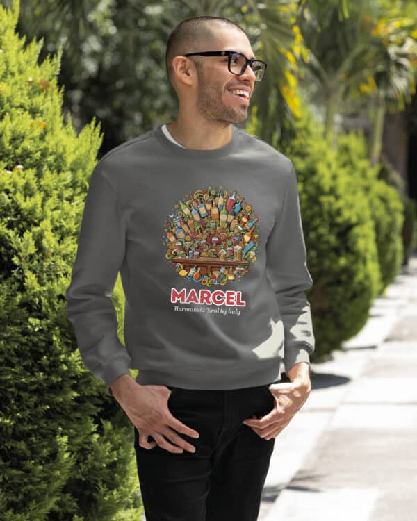 1645 (27) Bluza bez kaptura Barman <br>Personalizowana Ilustracyjna