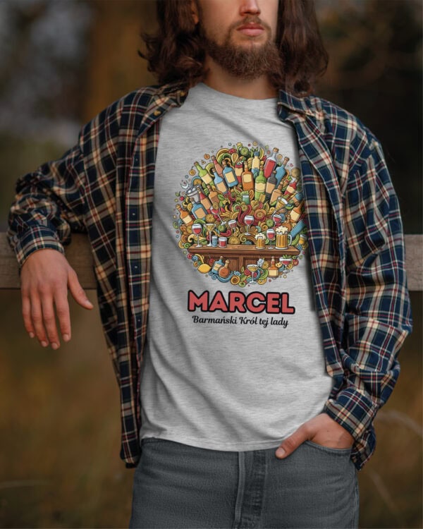 1645 (6) Koszulka Barman Personalizowana Ilustracyjna