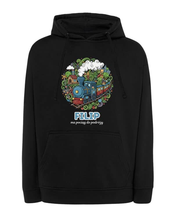 1646 (16) Bluza z kapturem Maszynista Personalizowana Ilustracyjna