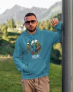 1646 (21) Bluza z kapturem <br>Maszynista Personalizowana Ilustracyjna