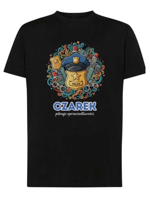 1647 (13) Koszulka Policjant Personalizowana Ilustracyjna