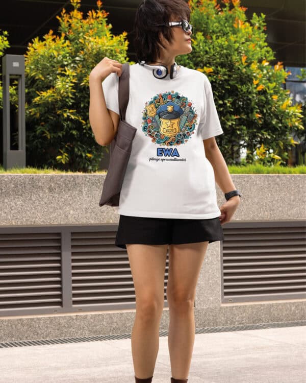 1647 (2) Koszulka Policjant Personalizowana Ilustracyjna