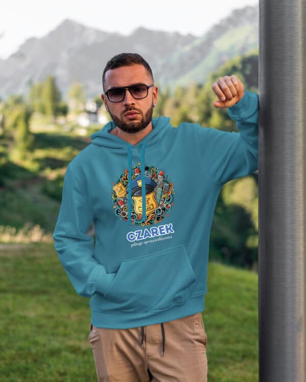 1647 (21) Bluza z kapturem <br>Policjant Personalizowana Ilustracyjna