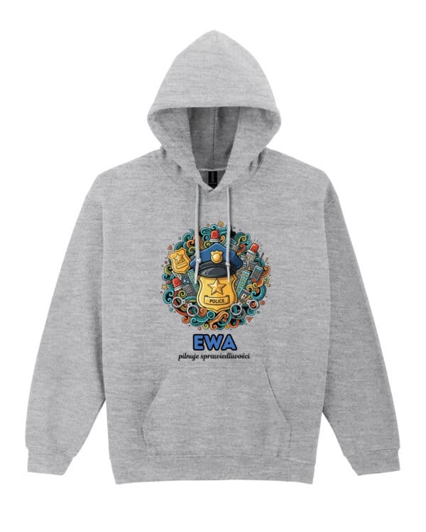 1647 (7) Bluza z kapturem <br>Policjant Personalizowana Ilustracyjna