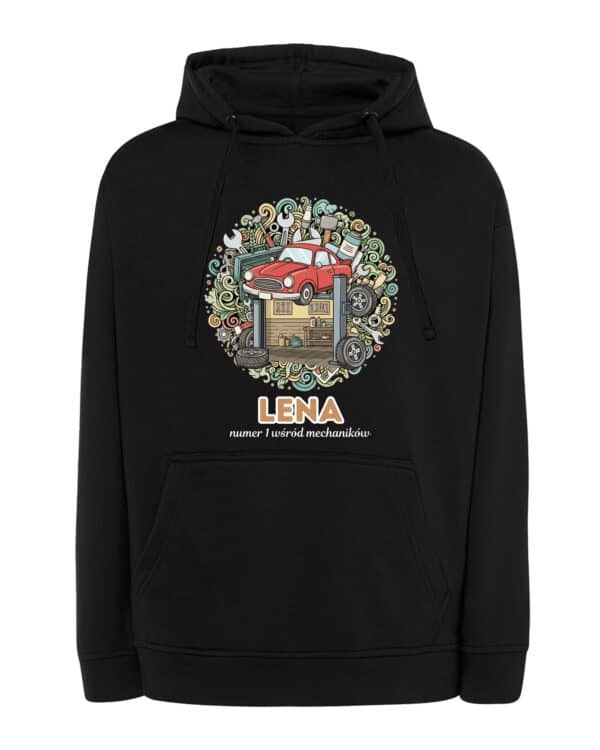 1648 (16) Bluza z kapturem Mechanik Personalizowana Ilustracyjna