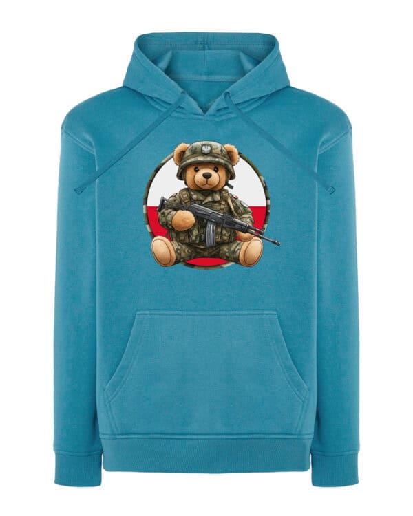 1649 (16) Bluza z kapturem <br>Patriotyczny Miś Żołnierz Polska