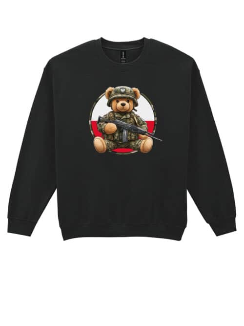 1649 (19) Bluza bez kaptura Patriotyczny Miś Żołnierz Polska