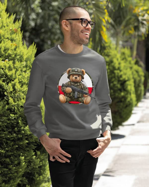 1649 (24) Bluza bez kaptura <br>Patriotyczny Miś Żołnierz Polska