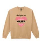 1651 (11) Bluza bez kaptura dla Par <br>Personalizowana Serce Miłość