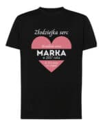 1651 (13) Koszulka dla Par Personalizowana Serce Miłość