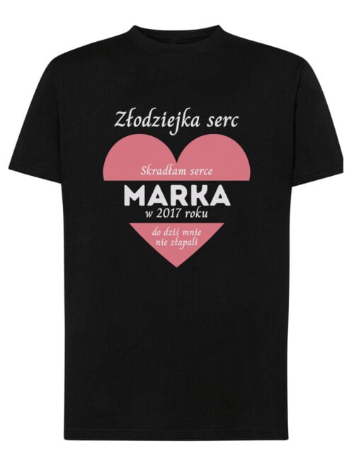 1651 (13) Koszulka dla Par Personalizowana Serce Miłość