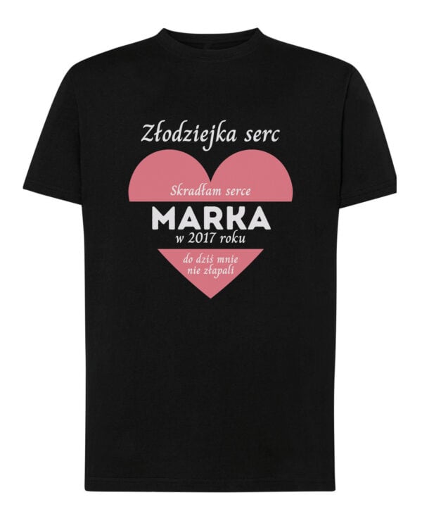 1651 (13) Koszulka dla Par Personalizowana Serce Miłość