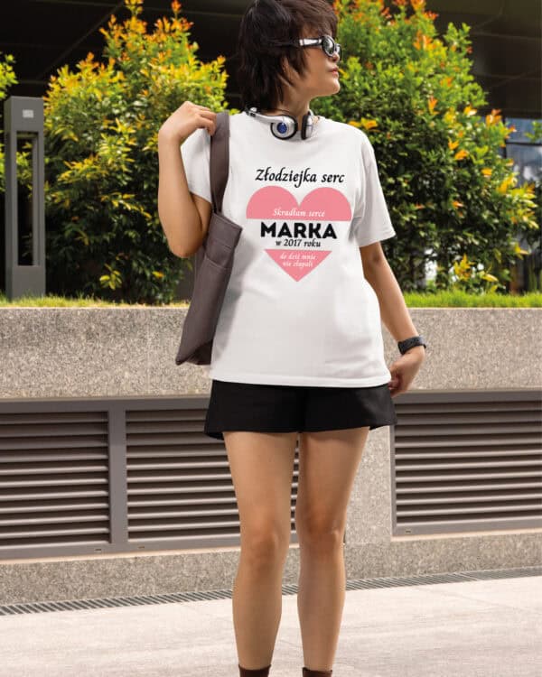 1651 (2) Koszulka dla Par <br>Personalizowana Serce Miłość