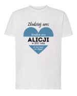 1652 (1) Koszulka dla Par <br>Personalizowana Serce Miłość