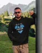 1652 (12) Bluza z kapturem dla Par <br>Personalizowana Serce Miłość