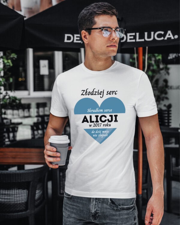 1652 (2) Koszulka dla Par <br>Personalizowana Serce Miłość