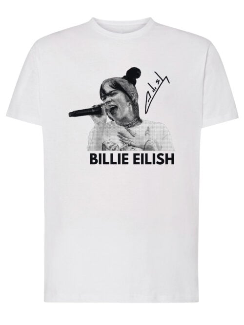 1 (1) Koszulka Muzyka Billie Eilish Podpis