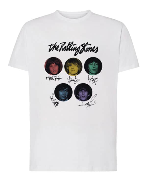1 (1) Koszulka Rock The Rolling Stones Podpisy