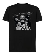 1 (10) Koszulka Muzyka Rock Nirvana Podpisy Legend