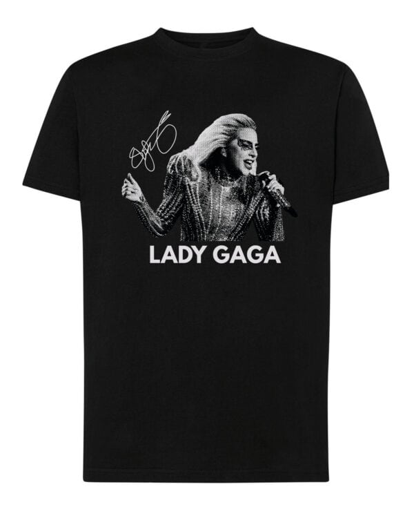 1 (10) Koszulka Muzyka Lady Gaga Podpis