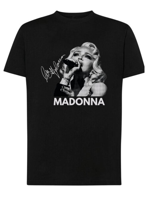 1 (10) Koszulka Muzyka Madonna Podpis Królowa Popu