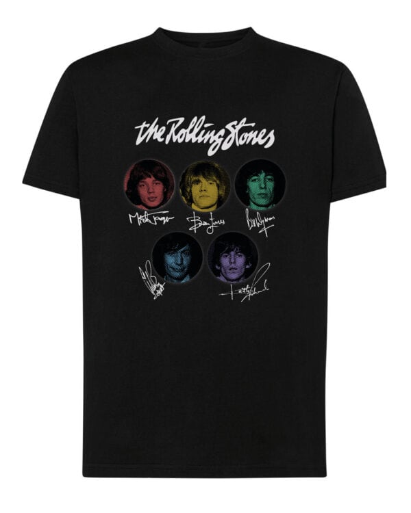 1 (10) Koszulka Rock The Rolling Stones Podpisy
