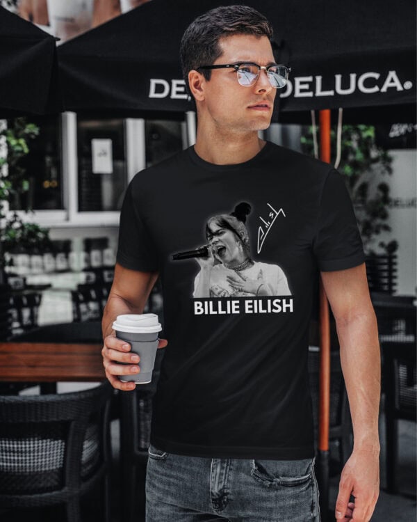 1 (12) Koszulka Muzyka Billie Eilish Podpis