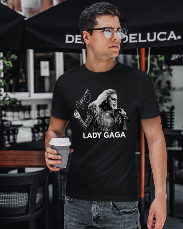 1 (12) Koszulka Muzyka Lady Gaga Podpis