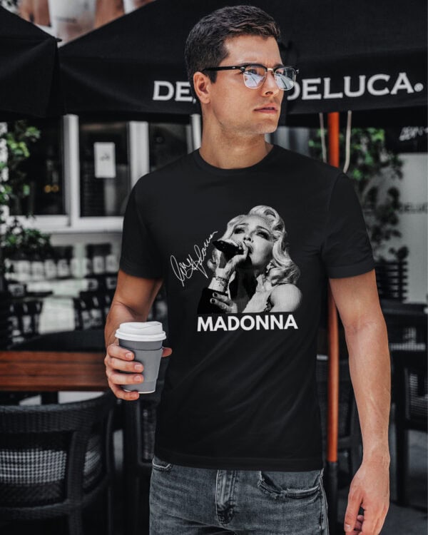 1 (12) Koszulka Muzyka Madonna Podpis Królowa Popu