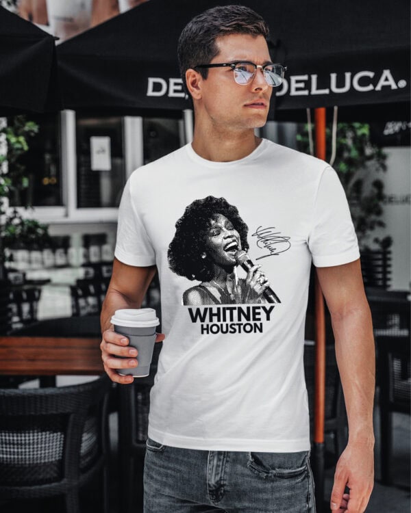 1 (3) Koszulka Muzyka Whitney Houston Podpis Legendy