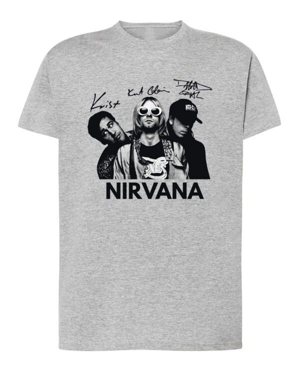 1 (4) Koszulka Muzyka Rock Nirvana Podpisy Legend