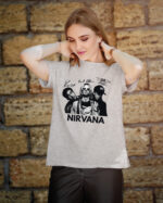 1 (5) Koszulka Muzyka Rock Nirvana Podpisy Legend