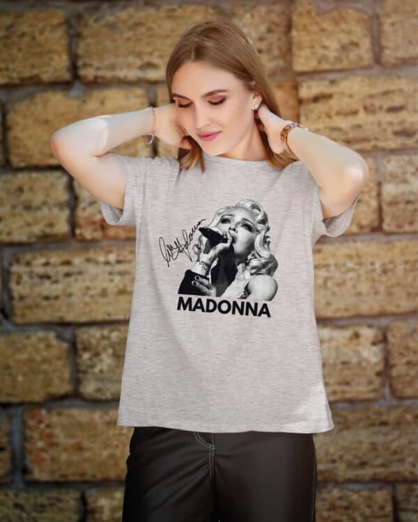 1 (5) Koszulka Muzyka Madonna Podpis Królowa Popu