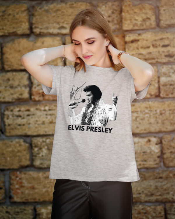 1 (5) Koszulka Legenda Rock&Roll Elvis Presley Podpis