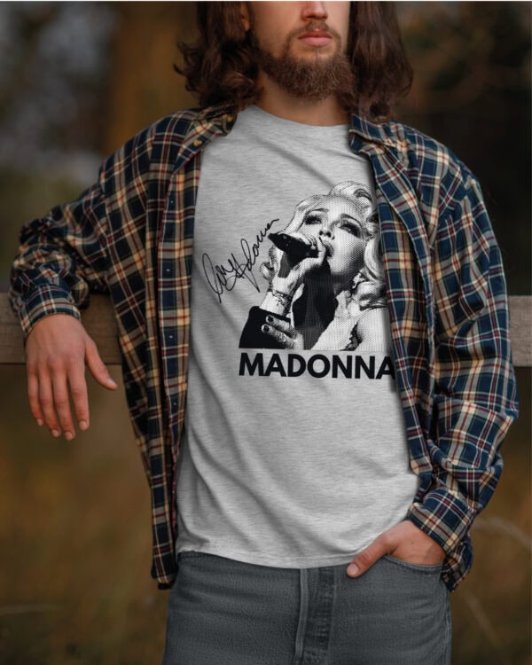 1 (6) Koszulka Muzyka Madonna Podpis Królowa Popu