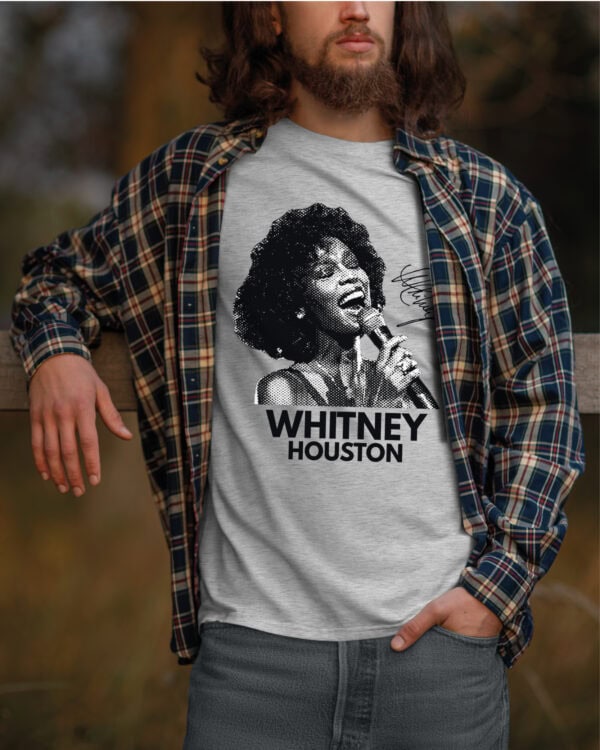 1 (6) Koszulka Muzyka Whitney Houston Podpis Legendy