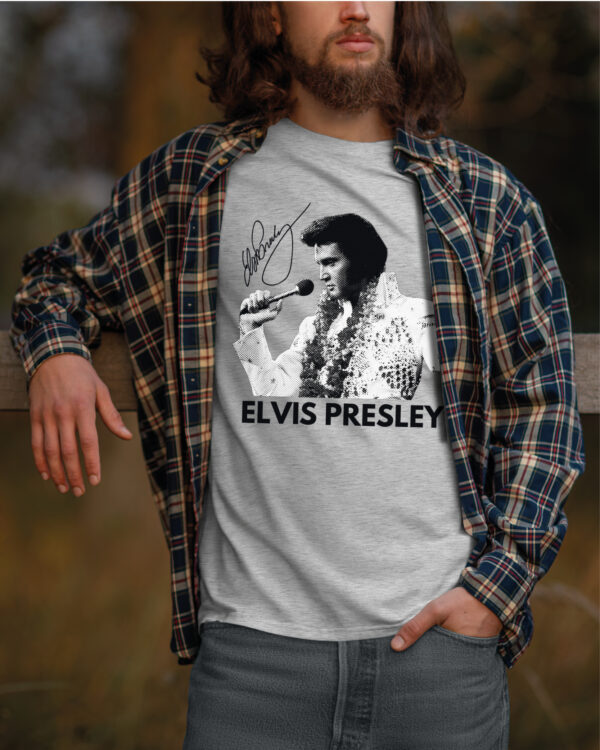 1 (6) Koszulka Legenda Rock&Roll Elvis Presley Podpis